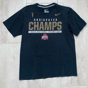 Ohio State Nike Men’s 2014 Undisputed National Champs Shirt Black Large